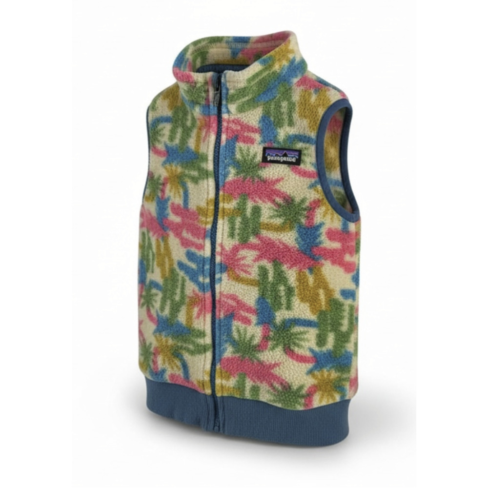 Patagonia Kids Synchilla Fleece Vest TREO Print Southwestern Cactus Toddler 3T - Picture 11 of 11